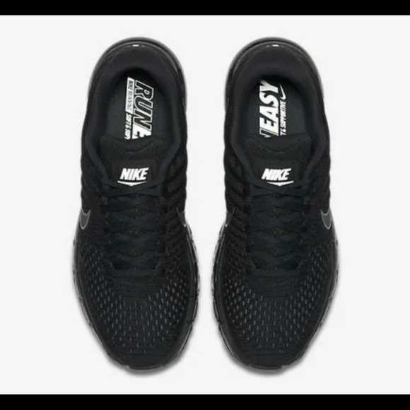 Nike Air Max 2017 Running Shoes Triple Black 849559-004 Men's Size 8, Womens 9.5 - Picture 6 of 10